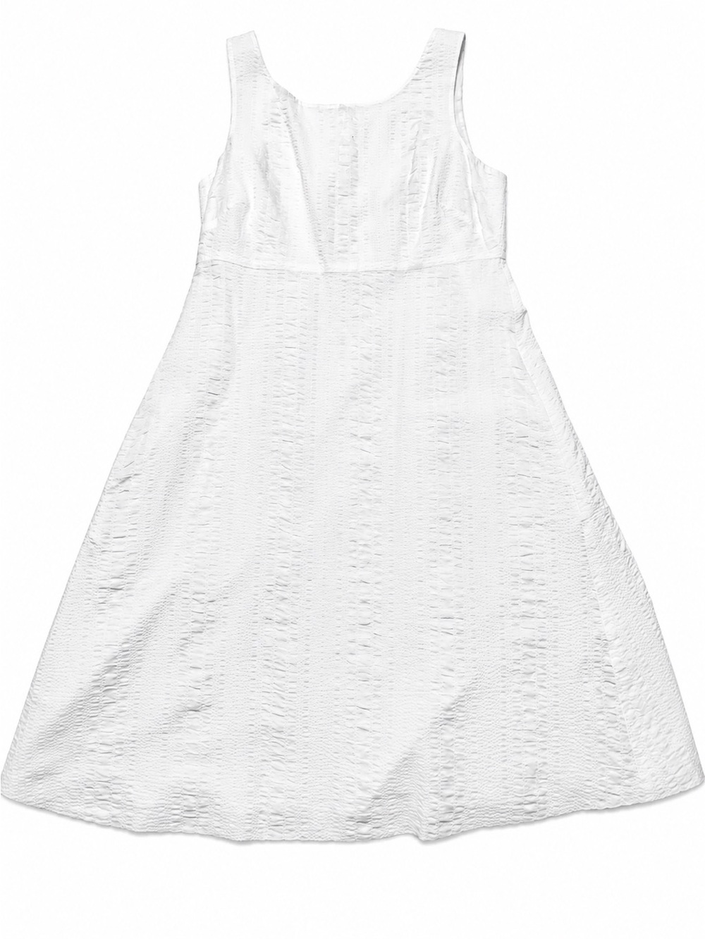 J. Crew White Textured Cotton Button Front Sundress Cottagecore Size 4 - Picture 3 of 11